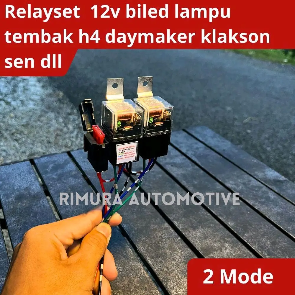Relayset 2 mode biled lampu tembak, daymaker, sen dll | relayset | kabel relay | rangkaian relay | relayset 12v | relay motor mobil