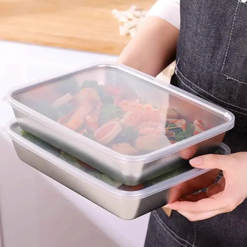 [7.7 SALE] TEXANIA Food Box WADAH MAKANAN TOPLES SAYUR MAKANAN KOTAK BEKAL STAINLESS MULTIFUNGSI DENGAN TUTUP Kitchenware 4