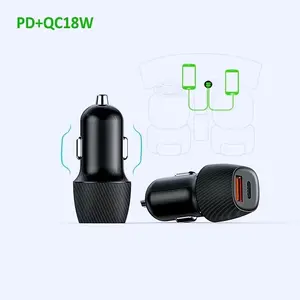 Arover Car Charger AN22 PD+QC18W Pengisian Cepat untuk Smartphone dan Tablet Mobil