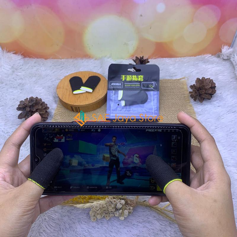 (10 PSG) SARUNG TANGAN JEMPOL GAME ANTI KERINGAT ISI 2 WARNA HITAM / SARUNG JEMPOL GAMERS ANTI SLIP 4