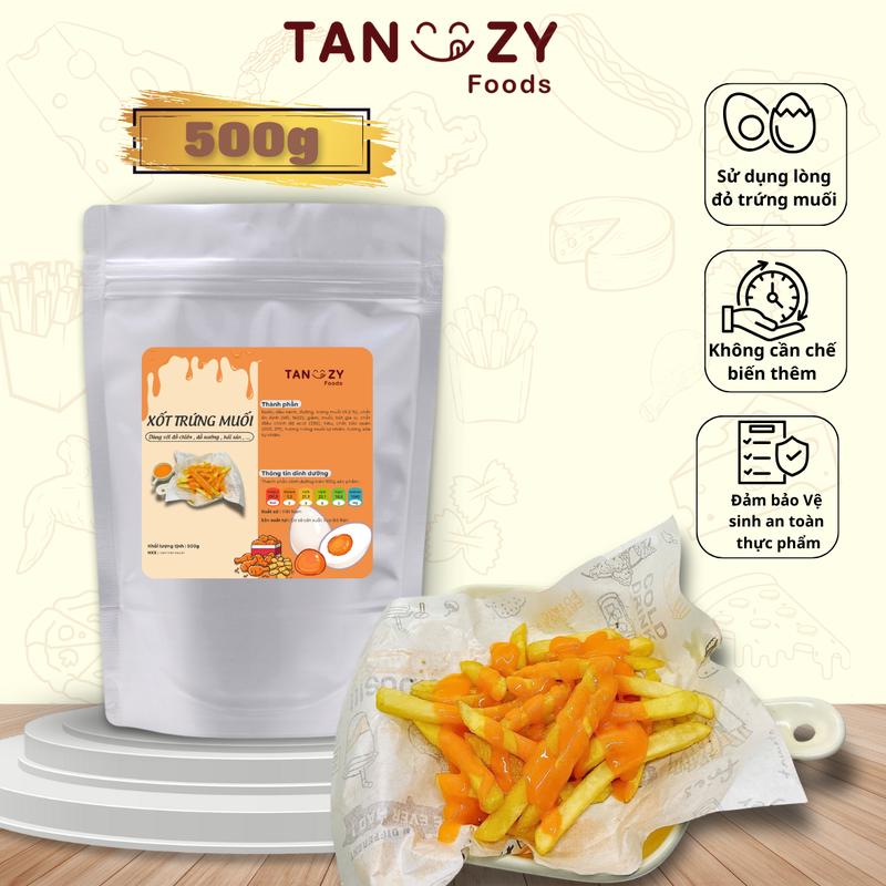 Xốt Trứng Muối Hoàng Kim Tanzy Foods 500g - Dùng Trực Tiếp Cho Đồ Chiên Nướng - Nước Sốt, Gia Vị