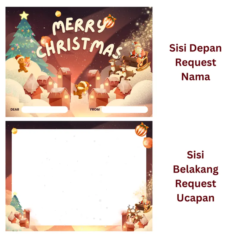 KARTU UCAPAN EKSTRA Greeting Card Gift Card Kartu Wedding Birthday Custom 7