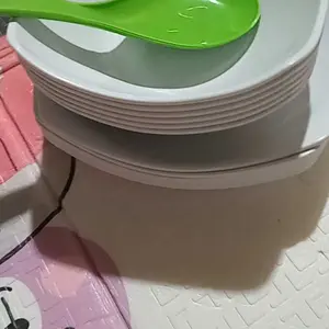 12 PCS PIRING MANGKOK SEGI LENGKUNG PLASTIK TEBAL PP5 MIE SOTO RAMEN BAKSO JEPANG SET