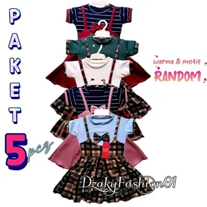 PAKET 5 PCS DRESS ANAK DRESKODOK 0-4 TAHUN Bayi Perempuan Cewek