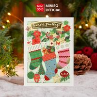 Gambar MINISO Christmas Praise Collection Hollowed Gold Stamping Holographic Greeting Card Kartu Natal Ucapan Wish Hampers Natal - Christmas Gift dari minisoshopid Kab. Karawang 5 Tokopedia