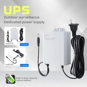 UPS 12V Catu Daya Tak Terputus, Baterai Cadangan Multi-Voltase untuk Router Modem CCTV (12V2A/5V1A), Plug & Play, Anti Mati Listrik