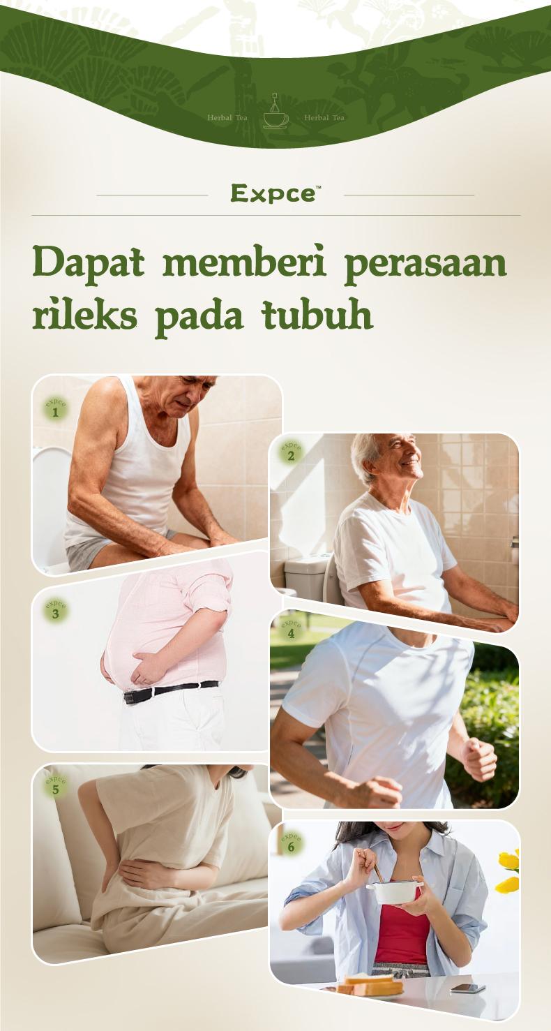 Expce Teh Herbal 12 Sachet, Segar Alami, Relaksasi Setiap Hari