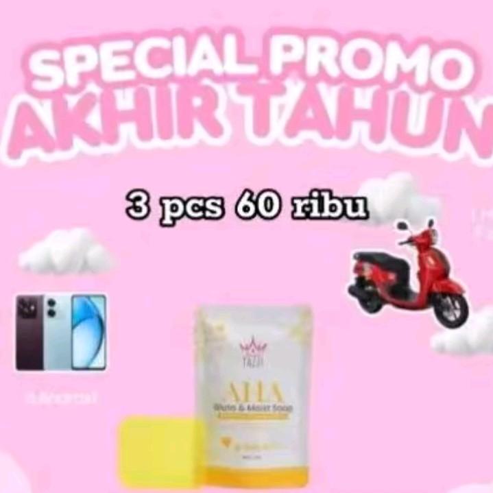 PROMO 3 PCS SABUN AHA KUNING TAZZI 1