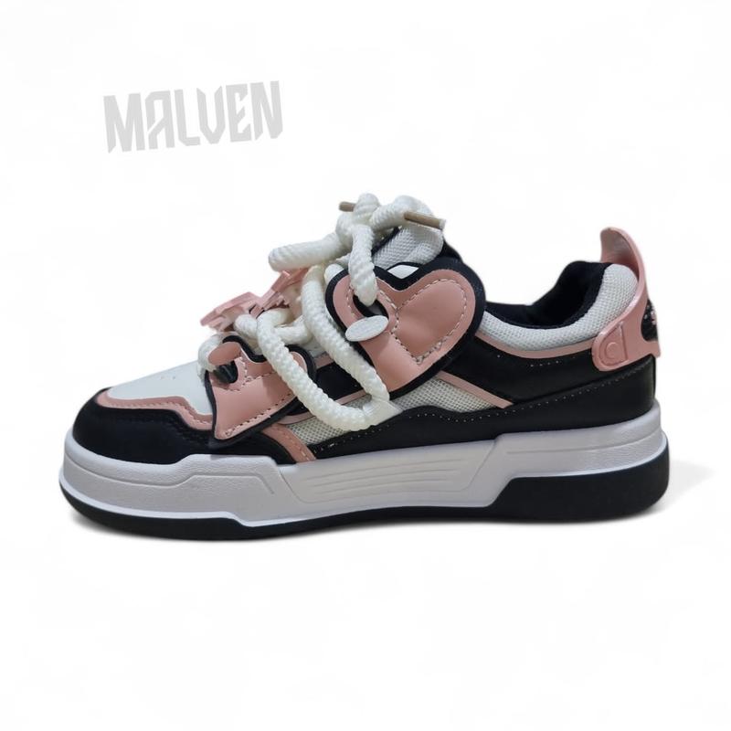 Sepatu sneakers wanita fashion kasual bahan sintetis/sepatu model korea sneaker 6
