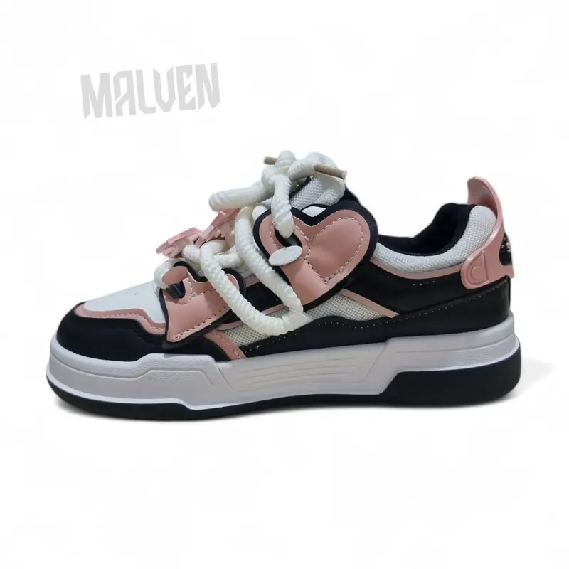 Sepatu sneakers wanita fashion kasual bahan sintetis/sepatu model korea sneaker 6