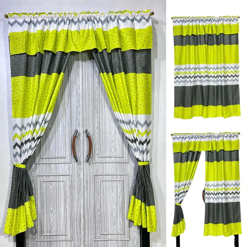 Gorden Serut Pintu Ukuran 200x100 cm - Bahan Katun Disperse - 1