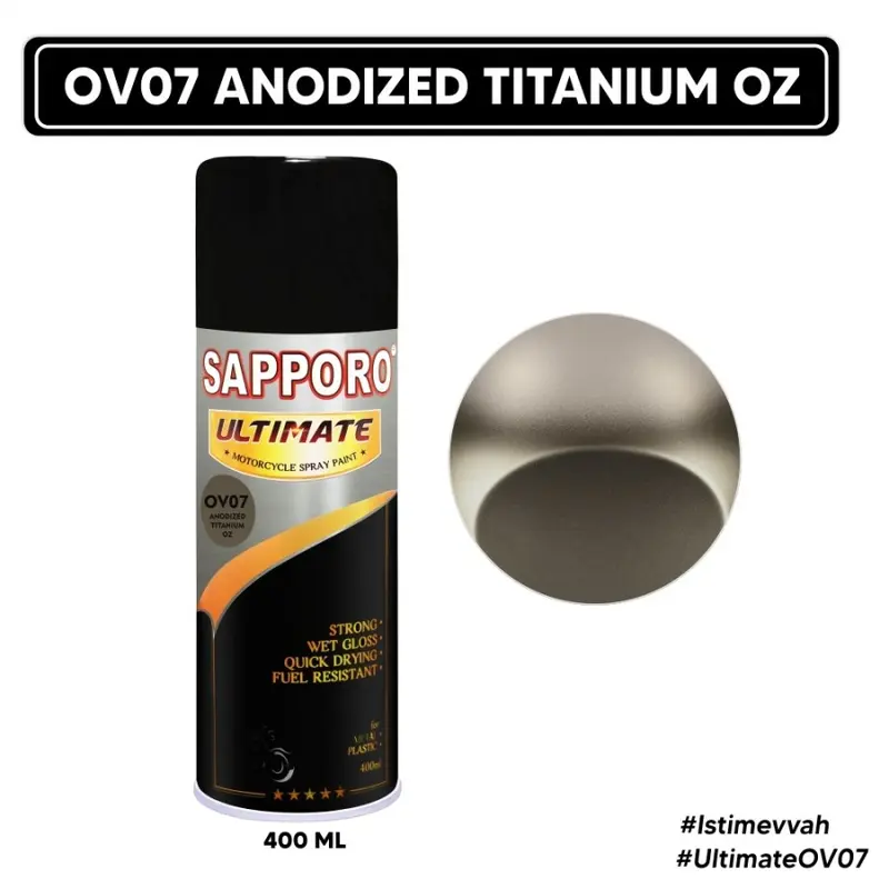 Sapporo Ultimate OV07 Anodized Titanium Oz / Sapporo Spray / Original Series 4in1 / Cat Aerosol Terbaik 0
