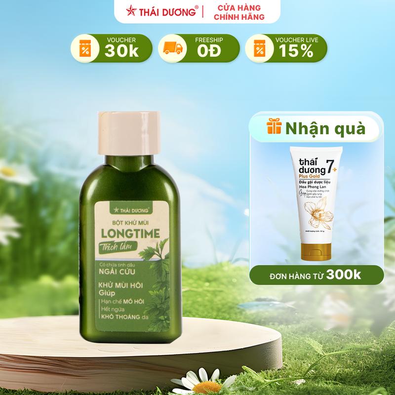 Bột khử mùi LONGTIME Thích Lắm - Bột khử mùi hôi, hút ẩm và khô thoáng da - Sao Thái Dương