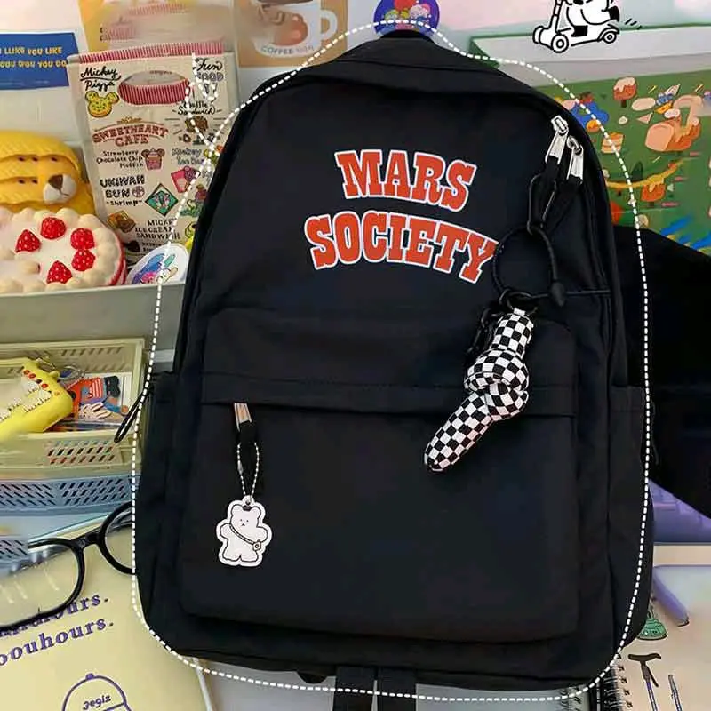 Ransel Mars Society Style Korea Import Anak Sekolah SD SMP SMA untuk Wanita kuliah Fashion tas gendong ransel  cowok 1