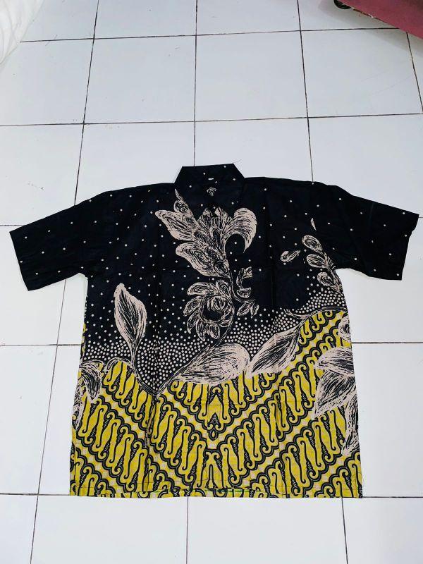 Product Introduction of [BISA COD] HEM BATIK PRIA BAHAN KATUN PRIMA Grade A - MOTIF KEKINIAN Cowok Formal casual Blue Shirts Baju Couple Seragam Kerja Keren 34