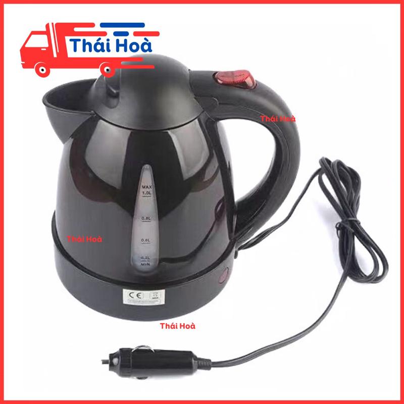  Ấm siêu tốc đun nước 1000ml 12V 24V cho ô tô xe tải dùng tẩu 