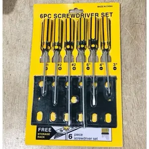 01121 Set Obeng Radio Elektronik 6 pcs Screwdriver Set Obeng Setting Plus Minus