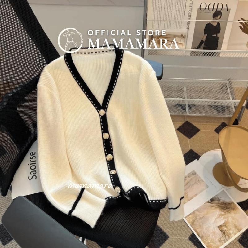 MAMAMARA - Cardigan Simple Classy Elegant Wanita Atasan Knit Outer Panjang Knitwear Lembut Sweater Baju Top