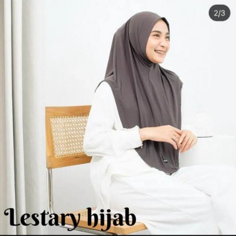 Hijab Instan size S M L XL  Bergo Non Tali Jersey Premium Grade A Jilbab Instant Khimar Quality Non Pad Original Lestary Hijab yeppushop jilbab  bergo non pet 1