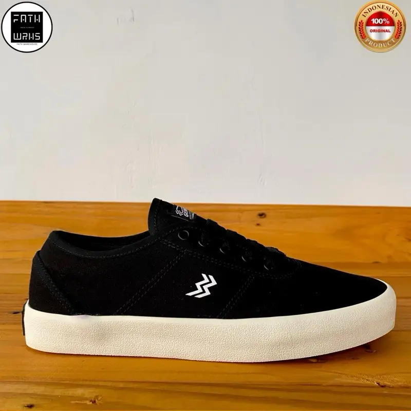 Sepatu Original Geoff Max - Ethan Black White | Separu Vulcanize | Sepatu Pria | Sepatu Wanita | Unisex