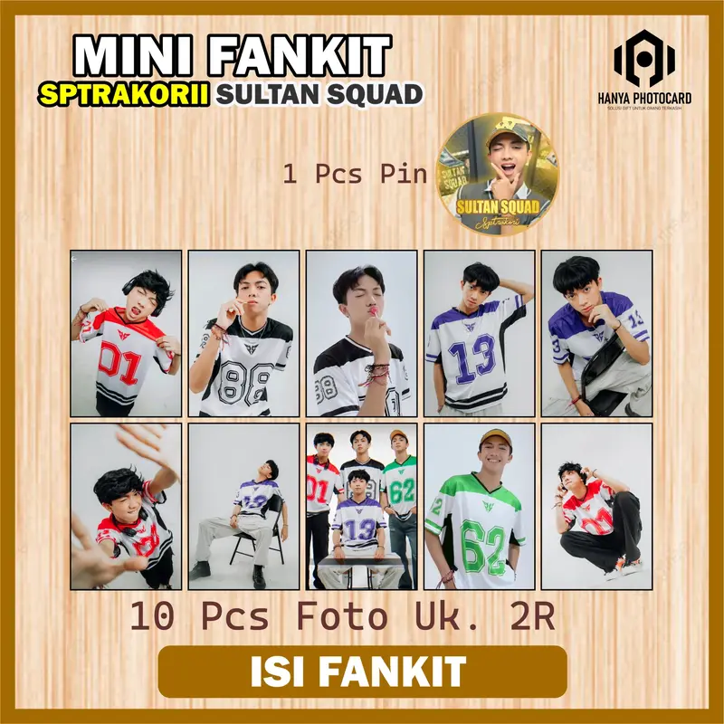 " Mini Fankit Sptrakorii Karakter Sultan Squad (Photocard, Pin dan 2R) Hampers/Gift Box (Free 2 Pcs Stiker) Untuk para kolektor " | Unofficial - Limited Edition 3