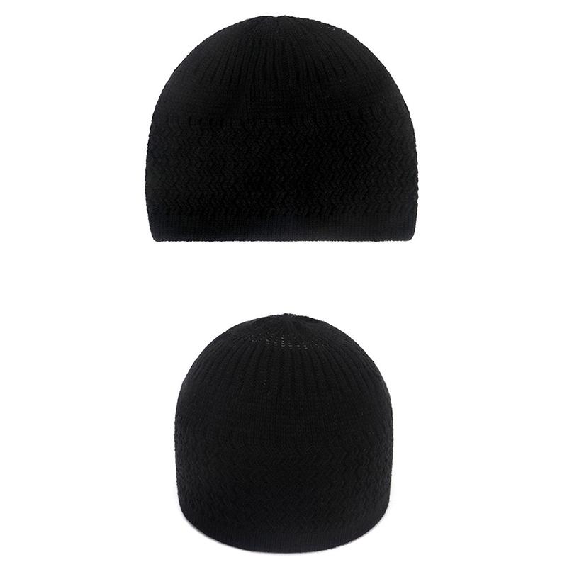 Product Introduction of [Feeling Youth] 1pc Unisex Warm Hat Knitted Hats Men's and Women's Wave Jacquard Neutral Dome Wrap Head Cap 23