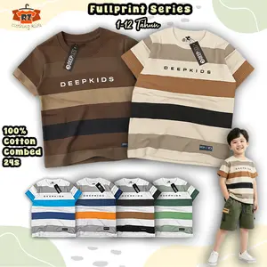 Baju Kaos Anak Laki Laki Distro Fullprint Umur 1-12 Tahun Bahan Cotton 24s Premium Stripe Series | Untuk usia 1 2 3 4 5 6 8 9 10 11 12 Tahun