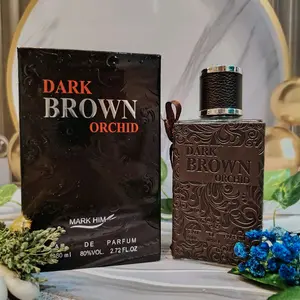 Mark Him Dark Brown Orchid De Parfum 80ml Parfum Pria Elegan Aroma Mewah untuk Pria