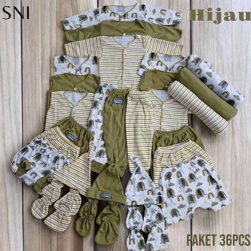 Product Introduction of Paket Brojol SNI Baju Bayi Baru Lahir 36pcs (SNI) Untuk Usia 0-3 Bulan-Newborn,tidur Parsel Katun 27