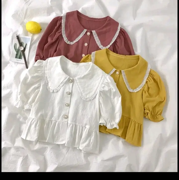 SABRINA BLOUSE/ATASAN ANAK TERBARU 2025/BAJU ANAK PEREMPUAN MURAH/ATASAN ANAK JAMAN SEKARANG 0