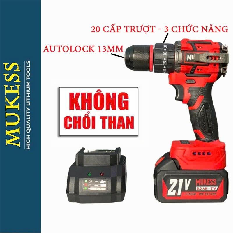 Máy Khoan Pinn Mukess 13mm 3 Chức Năng Động Cơ Không Chổi Than khoan tường..sắt..gỗ.. bắt vít vvvv...