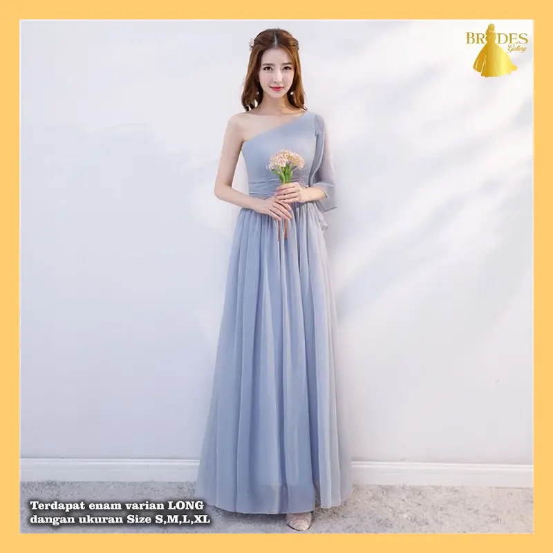 Bd Gaun Bridesmaid Gaun Pernikahan Panjang Bd52-57 1