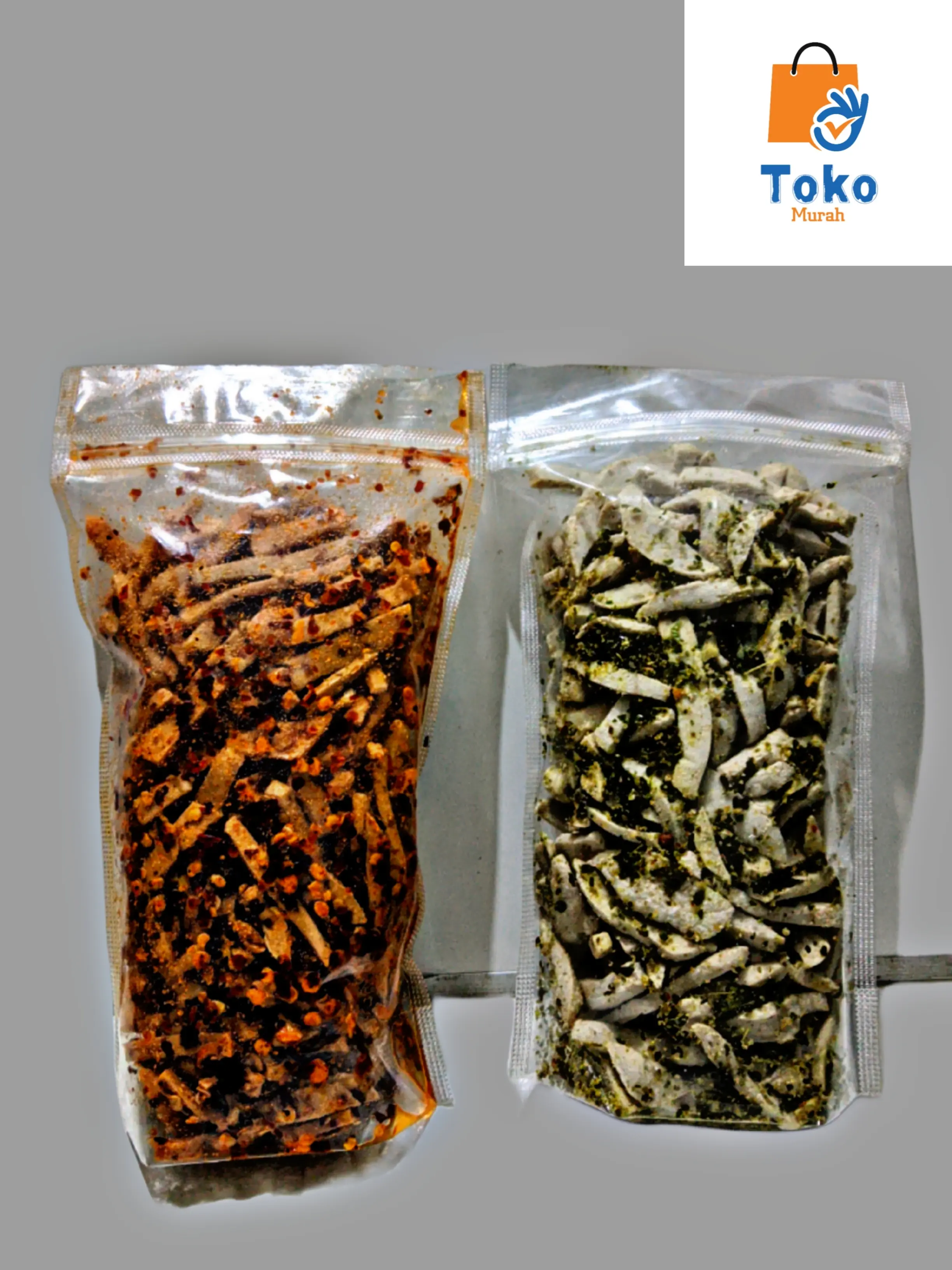 basreng keripik/basreng bulat/basreng koin pedas daun jeruk/original daun jeruk kemasan 500gr 250gr 100gr TOKO MURAH GROUP Cemilan Makanan Food Snack
