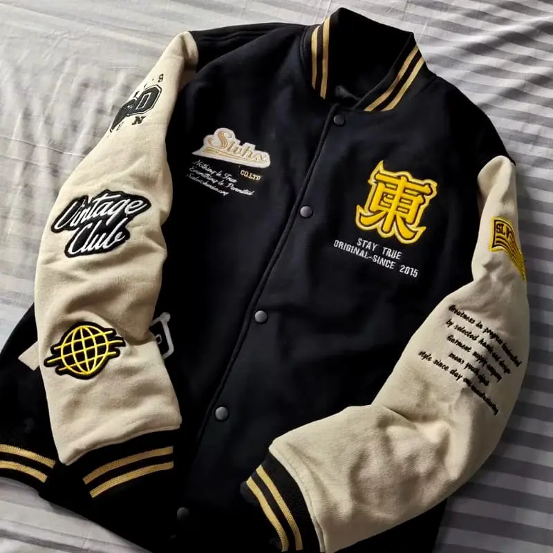 jaket varsity baseball vintage pria wanita terbaru unisex cod