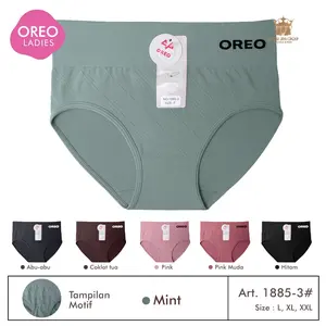 Cd Oreo Art 1885 Seamless (Promo 3pc 6pc 12pc) Celana Dalam Cewek Karet Lebar Semi Korset Size L XL XXL Lembut Nyaman Wanita Dewasa