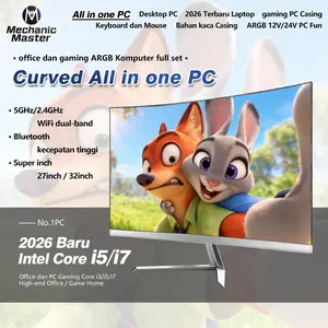 Mechanic Master Komputer All-in-One PC Full Set Prosesor Core i3/i5/i7 RAM 16G/SSD 512G 19/22/24/27inci