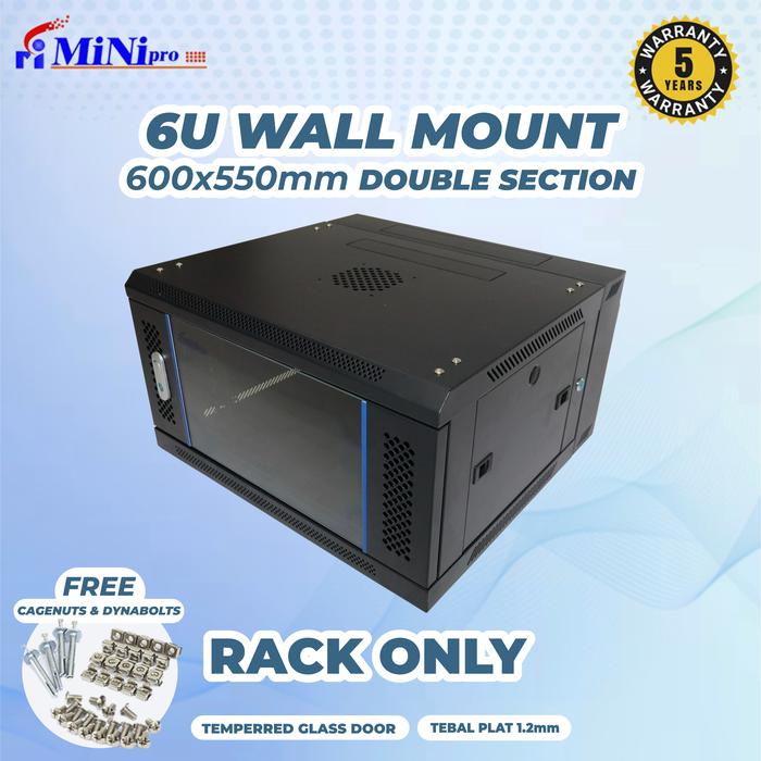 Gambar Minipro Rack Server 12U 15U 18U 22U 27U 32U 42U - 6U 600x450mm+complete dari Minipro Network Kota Administrasi Jakarta Pusat 3 Tokopedia
