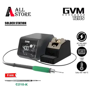 GVM T210S SOLDER STATION ORIGINAL - SOLDER LAYA LED LCD - SOLDER CEPAT PANAS TEKNISI PONSEL HANDPHONE LAPTOP - SOLDER TUSER PEMULA PROFESIONAL