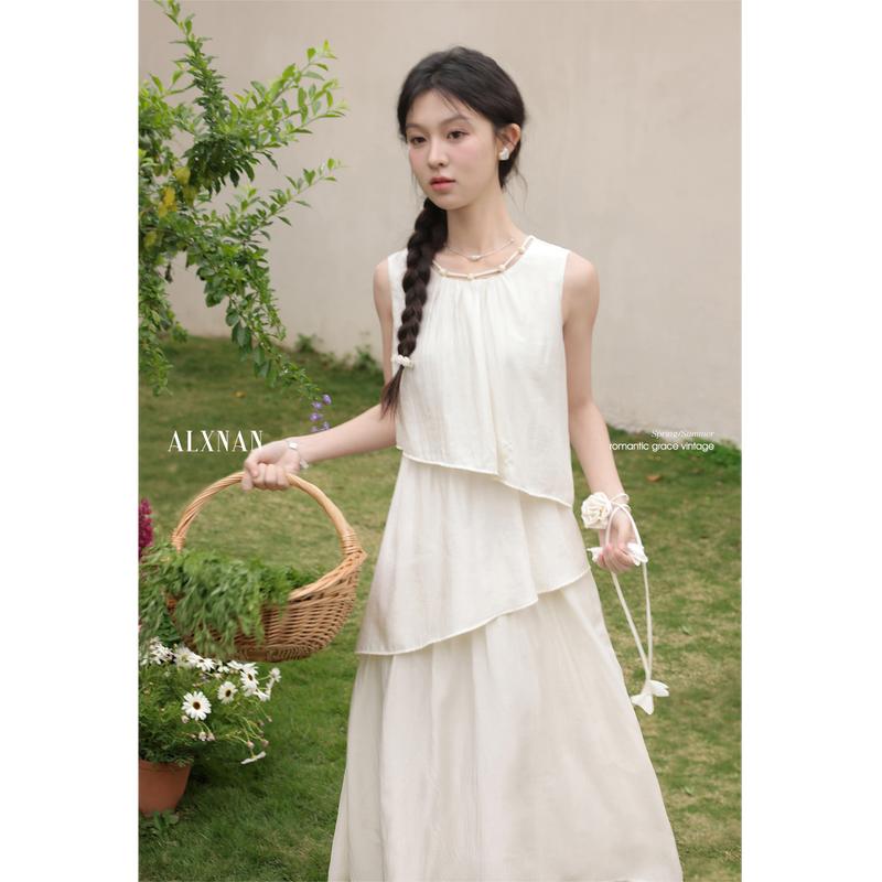 Đầm maxi đi biển dáng xòe khoen eo đầm maxi đi biển thời trang mùa hè xinh xắn 2