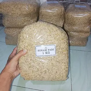 sekam padi kering mentah bersih untuk alas hewan dan tanaman kemasan 1 kg