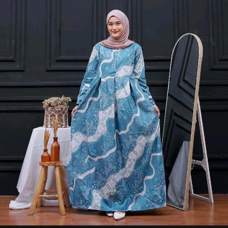 gamis batik terlaris size standar dan jumbo 4
