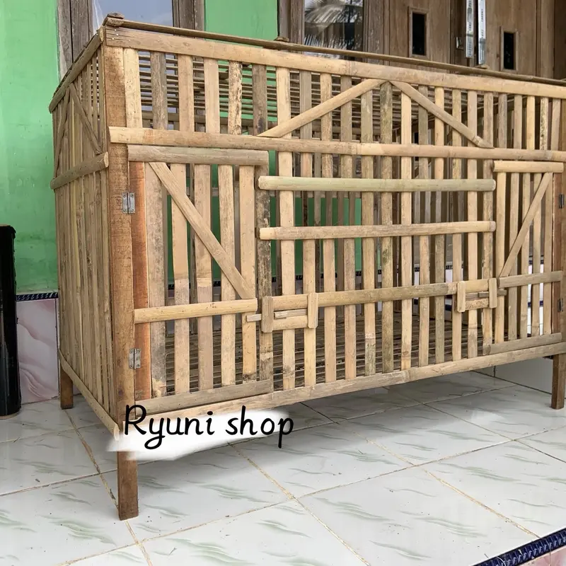 Kandang bambu rakitan uk. jumbo 120cm 1