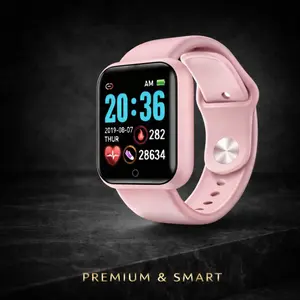 Smartwatch Eksklusif Anak hingga Dewasa Digital Sport Luxury Notif WA SMS Telp Heart Rate Sensor Waterproof Layar 1.3 Inch Resolusi 240x240 Strap Silica Gel Kompatibel Android & iOS