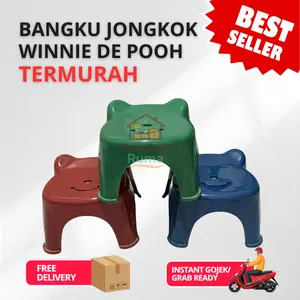 [BISA COD] BANGKU JONGKOK / KURSI JONGKOK / BANGKU PLASTIK / KURSI WINNIE DE POOH