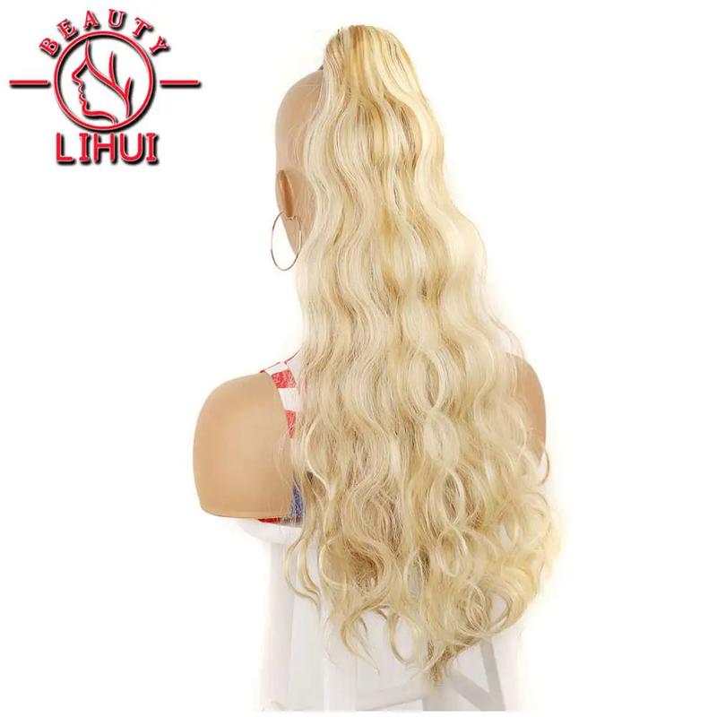 Product Introduction of Sóng Cơ Thể Tổng Hợp Cho Nữ, Tóc Đuôi Ngựa Dài Hollywood, Quấn Quanh Kẹp Trong Kẹp Tóc, Tóc Đuôi Ngựa Chịu Nhiệt, Tóc Vàng Đen 10