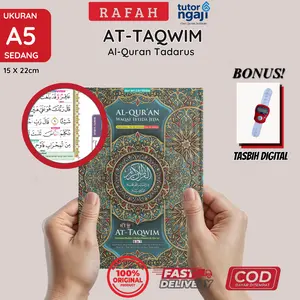 (Ukuran Sedang A5) Al-Qur'an AT-TAQWIM | Full Mushaf Non Terjemahan dengan Tajwid Kode Praktis