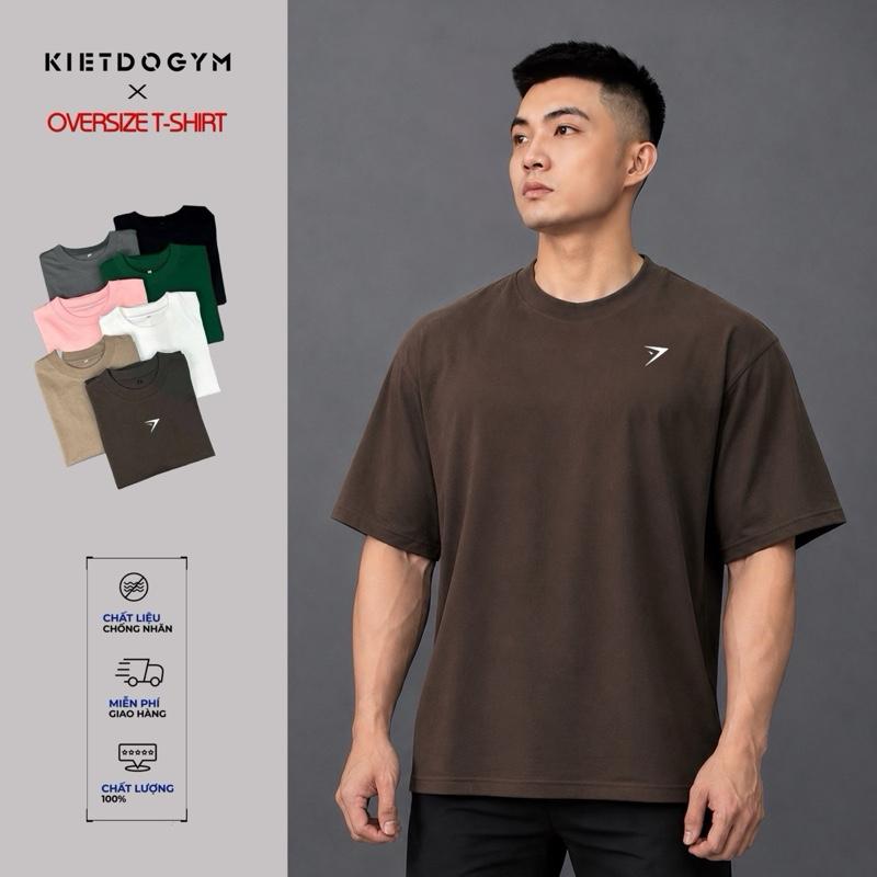 Áo Thun Oversize Gym Nam, Chất Thun Cotton Mềm Mịn, Thoải Mái Vận Động