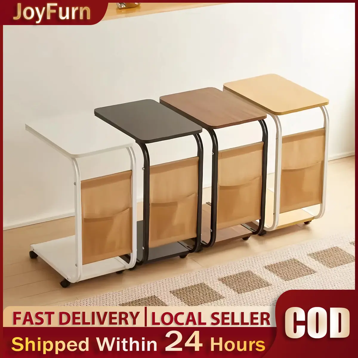 [Fast Delivery]Mini Corner Table Bedside Table Multifunctional table with wheels Coffee Computer Table Furniture