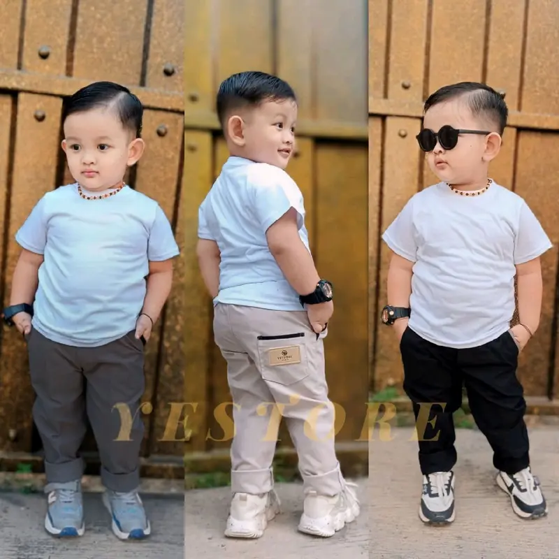 YESTORE KIDS Celana Anak Panjang Chinos Cowok Usia 2-10 Tahun Bahan Cotton Combed Anak-Anak 0