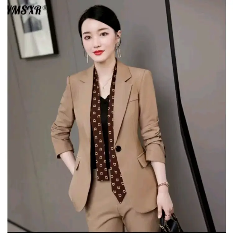 Setelan Blazer Wanita Coffe/Set Jas Terbaru Simple Atasan